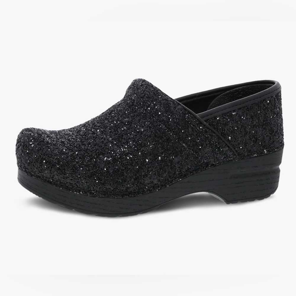 Brand New Dansko Black Glitter Clogs
